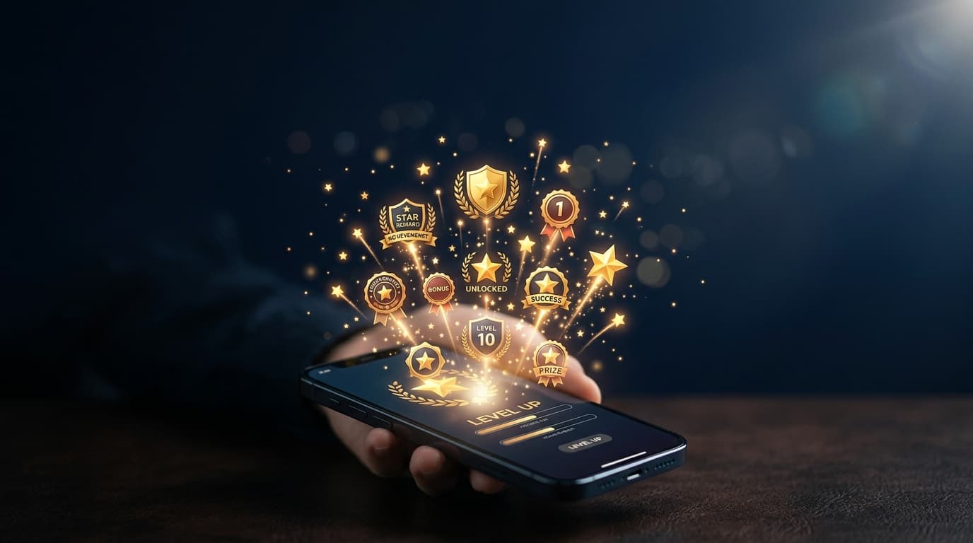 ดาวส่องแสงและรางวัลพุ่งออกจากหน้าจอสมาร์ทโฟน